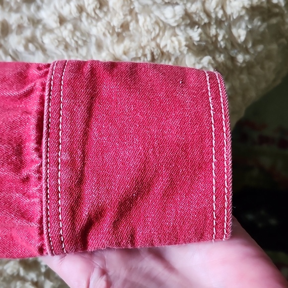 Retro Red Karl Kani long light weight Jean Jacket. - Picture 5 of 6